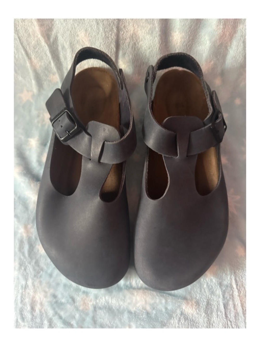 Birkenstock Women's 42 (L11M9) Sandals Dark Grey Leather Slingback
Clogs
